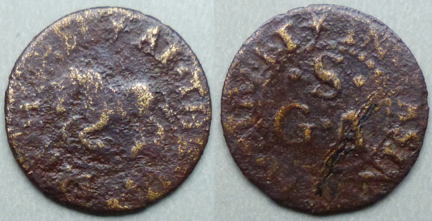 Basinghall Street, G S (A) AT THE WHITE HORSE farthing